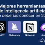 Imagen representativa de las mejores herramientas de inteligencia artificial en 2025, incluyendo ChatGPT, MidJourney y otras, por System and Cloud